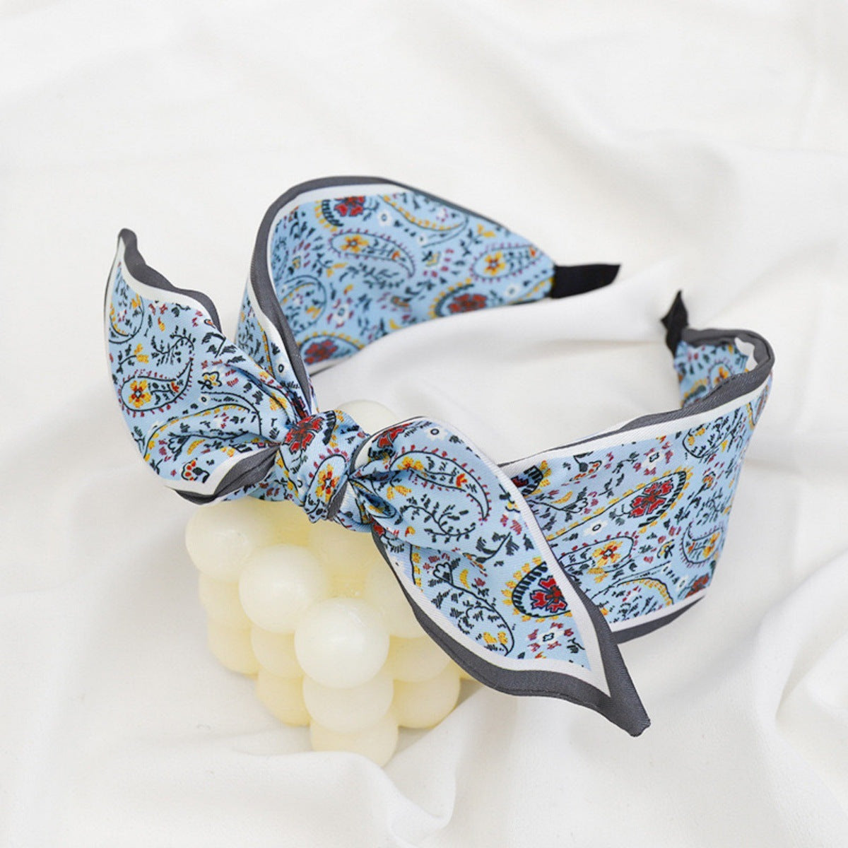 Wholesale cashew satin wide headband